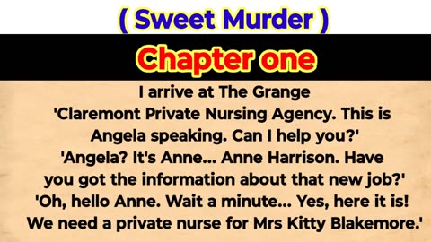 Sweet merder chapter one