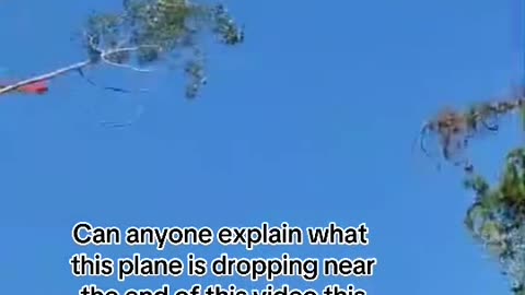 Plane dropping something before the smoke appeared