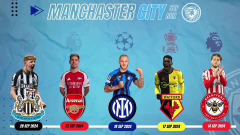 Man City September Schedule 2024