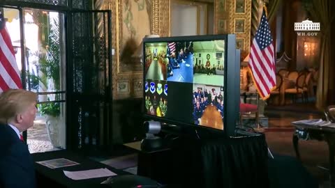 President Trump Participates in a Video Teleconference with Members of the Military 12/24/2019