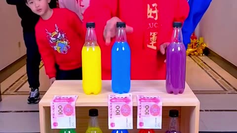 Matching Color Bottles Family Games 😆🤣 #family #games #viral #trending #foryou #explore #viralvideo