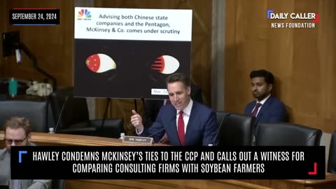 WATCH: Sen. Hawley Criticizes McKinsey & Company's Connections to the Chinese Communist Party