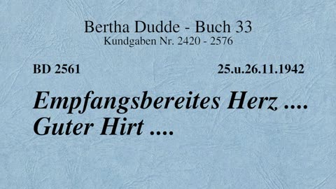 BD 2561 - EMPFANGSBEREITES HERZ .... GUTER HIRT ....