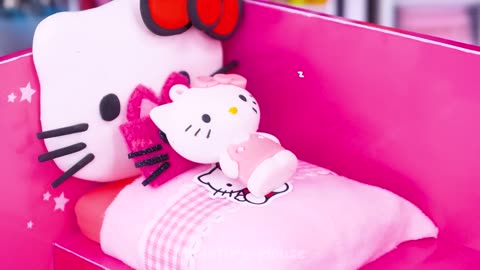 Build mini hello kitty house with pool 🏠 DIY Miniature house idea 💡