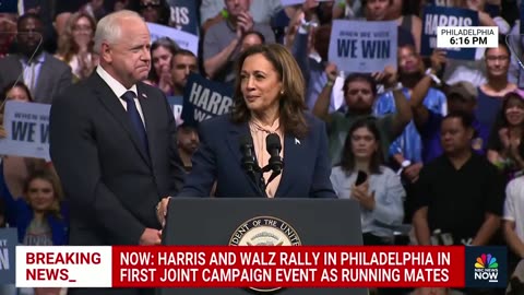 Watch Harris and Walz's full remarks at their first campaign rally together