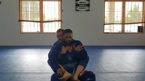 Armbar from back control