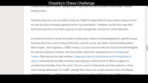 Pride Month Blog Posts: Chastity's Chess Challenge on lichess.org