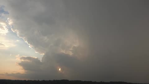 updraft and sunset