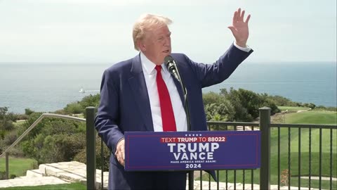 Donald Trump hosts a press conference in Los Angeles area