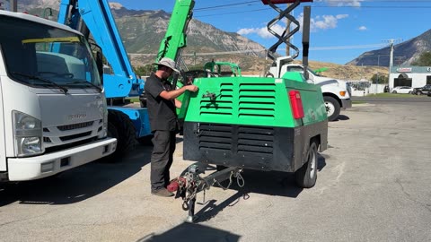 Air Compressor 2015 Sullivan 185 CFM Diesel Portable Trailer Mounted Rotary Screw