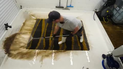 Insanely Dirty Mud Poured Out! Flooded Rug Gets Deep Clean | Ultimate Carpet Cleaning ASMR"