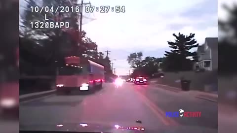 Dashcam Shows Woman Crashing Stolen Car During Police Chase