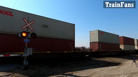 CN 3273 & CN 3204 Locomotives Intermodal Train Eastbound In Ontario