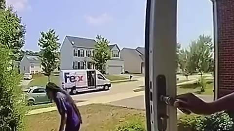 FedEx Driver Defends Package From Thieves