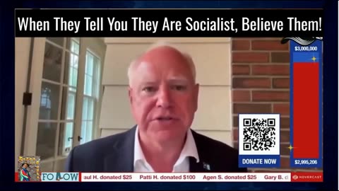 Tim Walz Admits To Being A Socialist