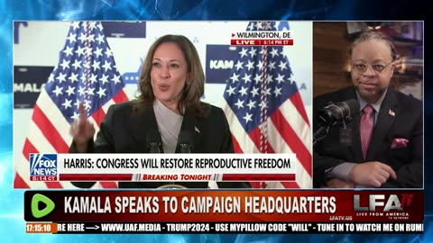 KAMALA SPEAKS AT CAMPAIGN HEADQUARTERS