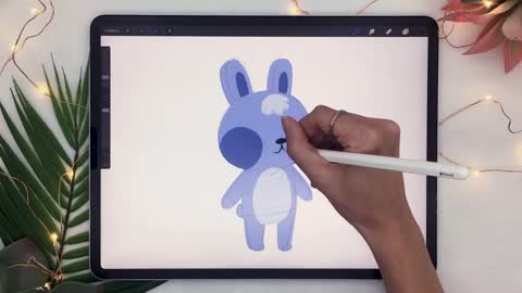 This Is How The Cute Bunny's Nose Is Painted.