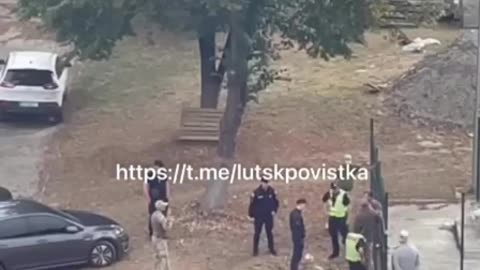 About a dozen men surrounded another "volunteer" of the Ukrainian Armed Forces