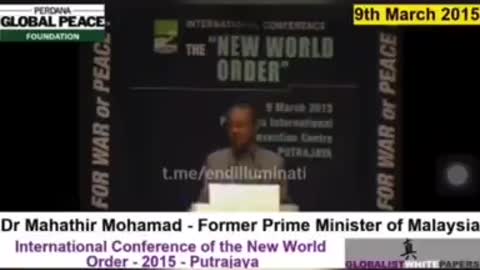 Dr Maharhir Mohamad talks about the NWO ruled by the wealthy and reduction of the world’s population