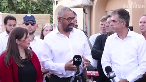 James Cleverly scrambles for cover as sirens sound on visit to southern Israel