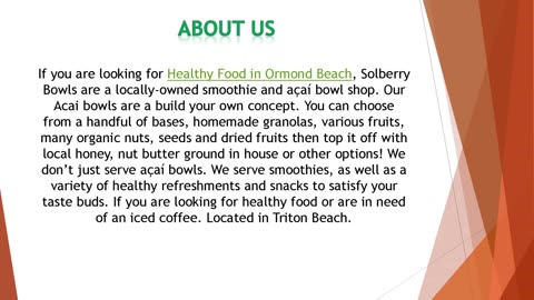 If you are looking for Healthy Food in Ormond Beach