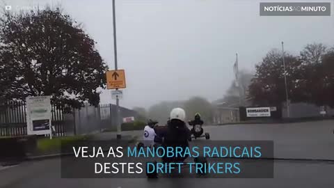 Jovens radicais fazem Drift Triking pelas ruas na Inglaterra