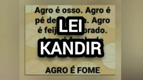 Agro é osso, pé de galinha, feijão quebrado e farelo de arroz AGRO É FOME! AGRO É A LEI KANDIR