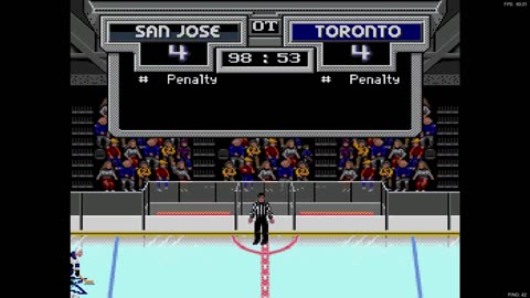 NHL '94 Franchise Mode 1989 Regular Season G54 - Len the Lengend (SJ) at kaze (TOR)