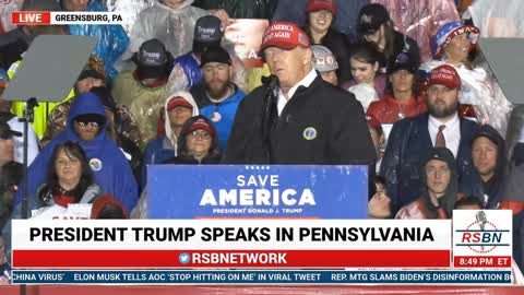 Trump shows video of Sleepy Joe mumbling and fumbling at PA rally 05/06/22