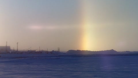 Sun halo on Yamal Russia