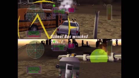 Vigilante 8 Two Player Cooperative Mode - Oil Fields (Actual N64 Capture)