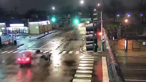 A video of a crash at Irving Park and Central on March 26, 2024 at 1:57 AM. A 19 year old male