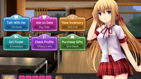 tiffany all dialogue questions date HuniePop