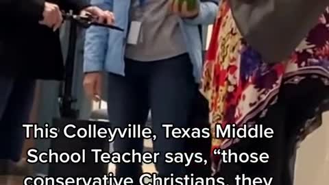 Texas "Teacher" Says that Anti-Vax Conservative Christians Need To Die