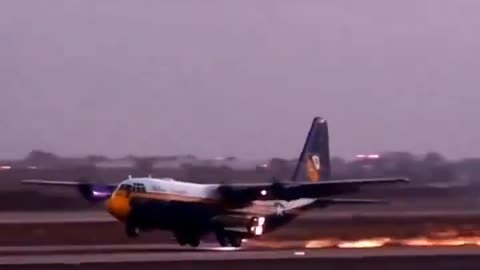 Fast takeoff using the Blue Angels C-130 rocket