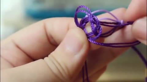 DIY braided rope, peach blossom bracelet, super pretty16