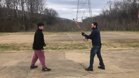 Two man block strike training