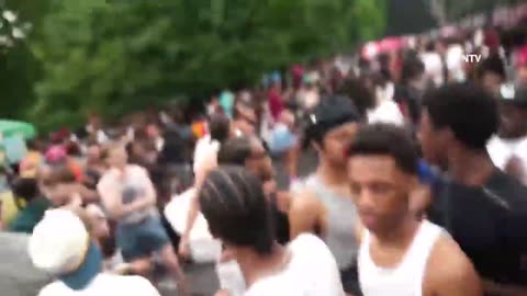 All Out Female Brawl Breaks Out At A Pride Celebration In NYC