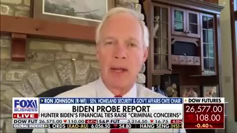 Sen Johnson on Hunter Biden report- I think we've caught Biden in a lie