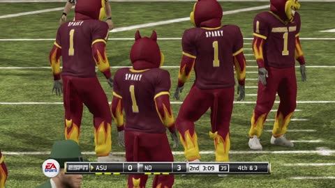 NCAA Football11 (Ps3) Arizona State Sparky vs Notre Dame The Leprechaun Part2