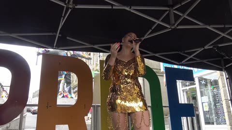 Redruth Cornwall Gay LGBTQIA+ Pride 2022 Scarlet Von B Singer