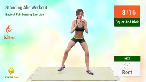 40 mints standing abs Workout Easiest burning fat Exercise