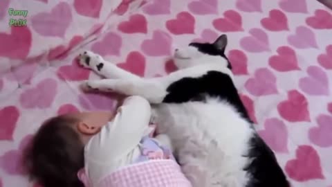 CATS Fun with a Child, Adoreable moments for cats