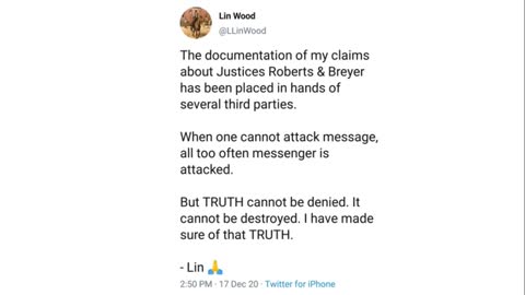 Update- Lin Wood Puts Evidence Against Justice Roberts In Protective Custody Of Third Parties - Yo