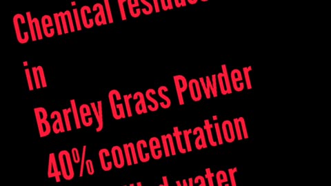 Instrumented- Barley Grass Powder 40% concentration