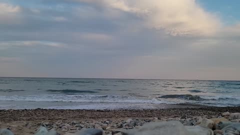 Busan Haeundae Beach Sky and Waves