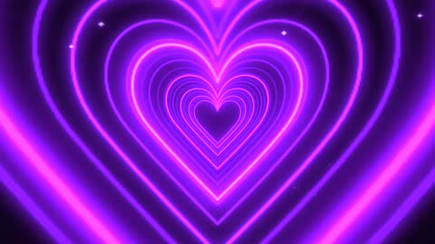 1059. Love's Luminosity Purple Heart Background 💖💜 Romantic Heart