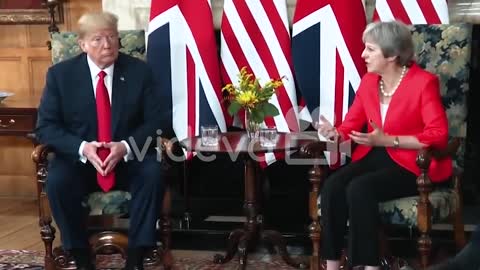 President Trump And theresa Tell the Press About What they Talked About In their Bilateral Meeting