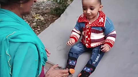 Baby sliding