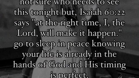 God timing is perfect